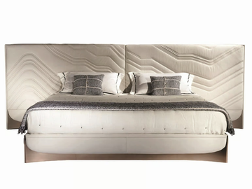 CA' FOSCARI - Ebony double bed with upholstered headboard by Visionnaire - view 2