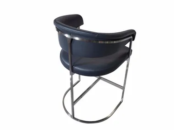 CLEM - High upholstered leather stool with back by Visionnaire - view 2