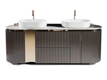 LEONARDO - Floor-standing double wooden vanity unit by Visionnaire - view 2