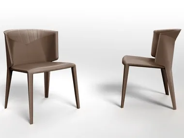 ANASTASIA DINING - Upholstered tanned leather chair by Visionnaire - view 2