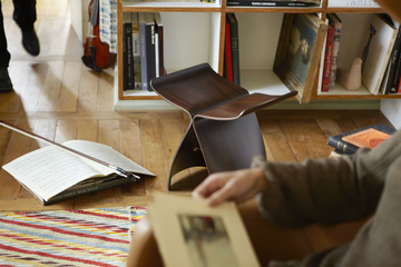 BUTTERFLY STOOL - Low multi-layer wood stool by Vitra - view 3