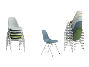 DSS-N - Stackable fabric training chair by Vitra - view 3