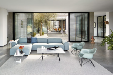 EAMES COFFEE TABLES - Rectangular Carrara marble coffee table by Vitra - view 3