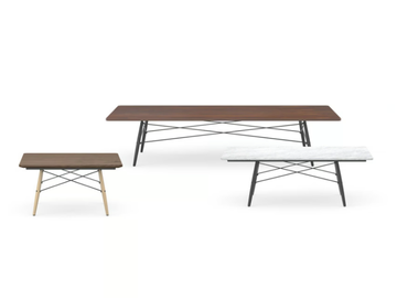 EAMES COFFEE TABLES - Square coffee table with solid American walnut top by Vitra - view 3