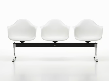 EAMES PLASTIC ARMCHAIR STRETCHER - Freestanding polypropylene beam seating with armrests by Vitra - view 3