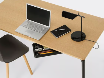 MAP TABLE HOME DESK - Rectangular wood veneer writing desk by Vitra - view 3