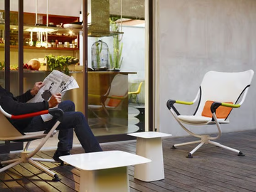 METAL SIDE TAB - Powder coated steel coffee table by Vitra - view 3