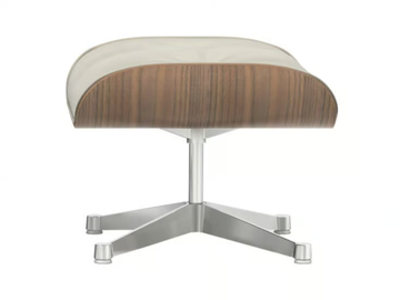 EAMES LOUNGE OTTOMAN WHITE VERSION - With 4-spoke base leather footstool by Vitra - view 2
