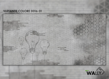 BULB - Brick effect fire retardant washable nonwoven wallpaper by WALLYART - view 3