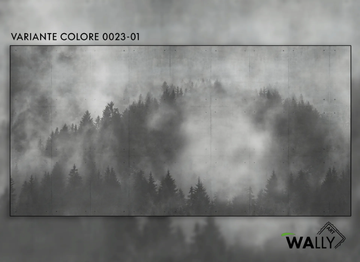 CONCRETE WOOD - Fire retardant washable landscape nonwoven wallpaper by WALLYART - view 3