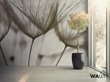 DANDELION - Fire retardant washable nonwoven wallpaper with floral pattern by WALLYART - view 2