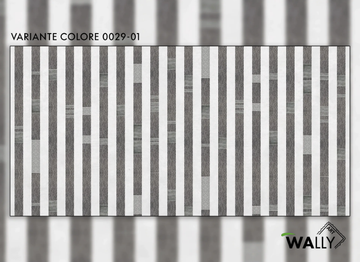 FABRIC - Striped fire retardant washable nonwoven wallpaper by WALLYART - view 3