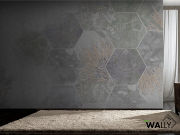 HIVE - Fire retardant washable nonwoven wallpaper with floral pattern by WALLYART - view 2