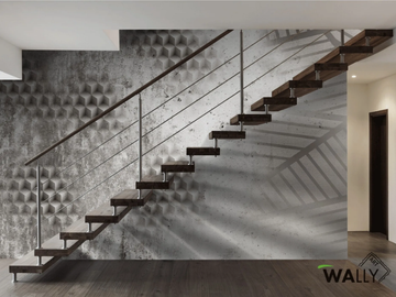 KUBIC - Motif fire retardant washable nonwoven wallpaper by WALLYART - view 2