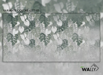 MAYA - Fire retardant washable Tropical nonwoven wallpaper by WALLYART - view 3