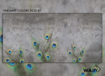 PEACOCK - Wall effect fire retardant washable nonwoven wallpaper by WALLYART - view 3