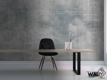 SKETCH - Motif fire retardant washable nonwoven wallpaper by WALLYART - view 2