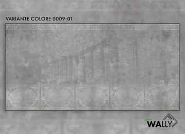 TEMPLE - Fire retardant washable trompe l'oeil nonwoven wallpaper by WALLYART - view 3