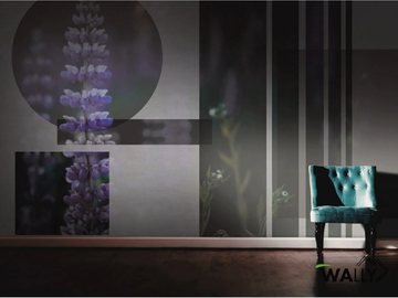 VIOLET - Geometric fire retardant washable nonwoven wallpaper by WALLYART - view 2