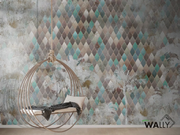 DREAM - Fire retardant washable encaustic effect nonwoven wallpaper by WALLYART - view 2