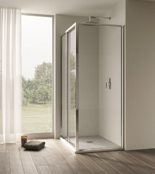 BRAVO - Glass and aluminium shower cabin with sliding door by WEISS-STERN - view 3
