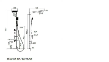GIADA - Wall-mounted shower panel with hand shower by WEISS-STERN - view 3