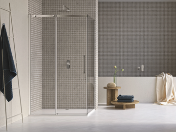 GIOVE 2.0 - Custom shower cabin with sliding door by WEISS-STERN - view 2