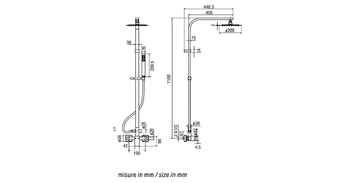 MADRID - Wall-mounted shower panel with hand shower by WEISS-STERN - view 3