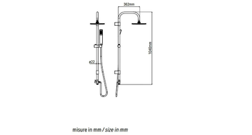 MALTA 2 - Wall-mounted shower panel with hand shower by WEISS-STERN - view 3
