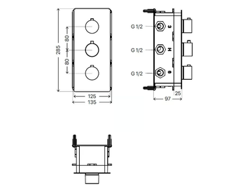 MIX - 3 hole thermostatic shower mixer by WEISS-STERN - view 3
