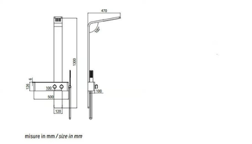 MONTE ROSA - Wall-mounted shower panel with hand shower by WEISS-STERN - view 3