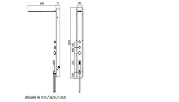 MONVISO - Wall-mounted shower panel with hand shower by WEISS-STERN - view 3