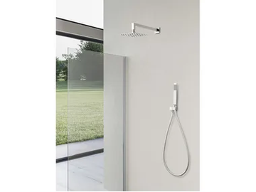 QUADRO - Wall-mounted square overhead shower with arm by WEISS-STERN - view 2