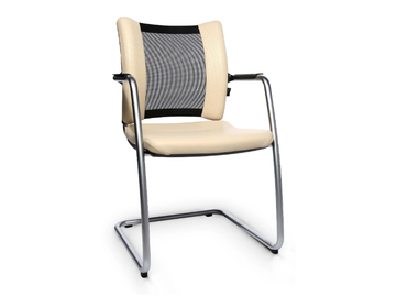 TITAN LIMITED VISIT - Cantilever reception chair with armrests by Wagner - view 3