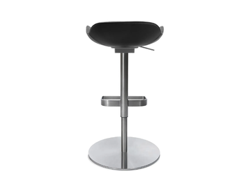 W-CLUB - Swivel leather stool with footrest by Wagner - view 3