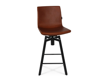 W-CUBE 6 M - Swivel leather kitchen stool with footrest by Wagner - view 2