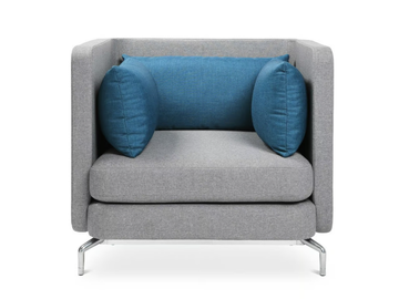 W-LOUNGE ONE SEATER LOW - Fabric armchair with armrests by Wagner - view 3