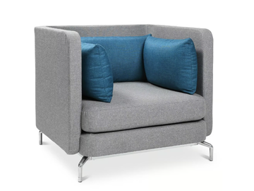 W-LOUNGE ONE SEATER LOW - Fabric armchair with armrests by Wagner - view 2