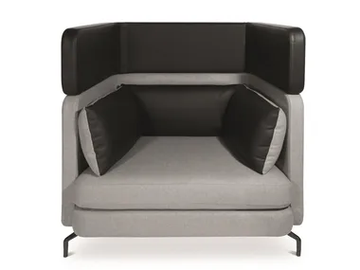 W-LOUNGE ONE SEATER HIGH - Fabric armchair high-back by Wagner - view 2