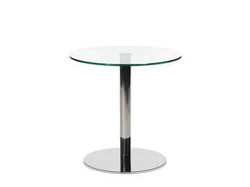 W-TABLE - Round glass and steel coffee table by Wagner - view 2
