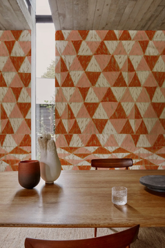 AFRICAN CANVA - Geometric vinyl wallpaper by Wall&decò - view 3