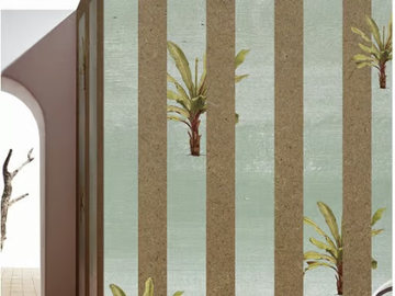 BLOW UP - Striped Ecological fire retardant wallpaper by Wall&decò - view 2