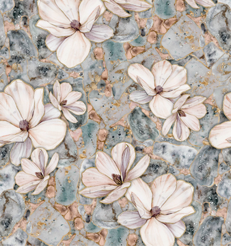 BRILLANTE - Waterproof washable wallpaper with floral pattern by Wall&decò - view 3