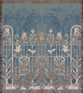 SUNFLOWER GATE - Waterproof washable wallpaper by Wall&decò - view 3
