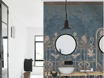 SUNFLOWER GATE - Waterproof washable wallpaper by Wall&decò - view 2