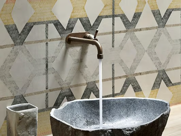 TUNING - Geometric waterproof washable wallpaper by Wall&decò - view 2