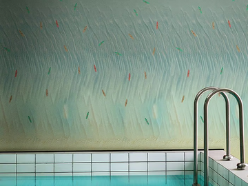 NEXT WAVE - Glass-fibre bathroom wallpaper by Wall&decò - view 2