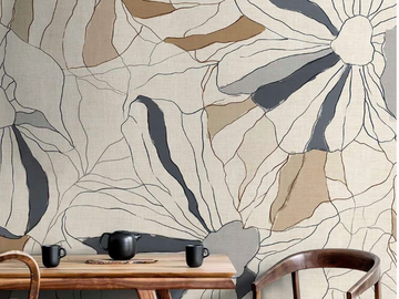 BLOWING IN THE WIND - Tropical wallpaper, eco-friendly, PVC free and washable by WallPepper®/Group - view 2