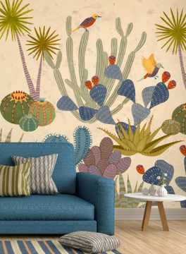 C'È VITA NEL DESERTO - Tropical wallpaper, PVC free, eco, washable by WallPepper®/Group - view 3