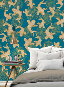 CARPFISH - Oriental wallpaper, PVC free, eco, washable by WallPepper®/Group - view 3
